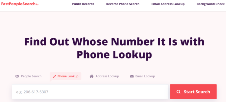 FastPeopleSearch – an online reverse phone lookup tool: