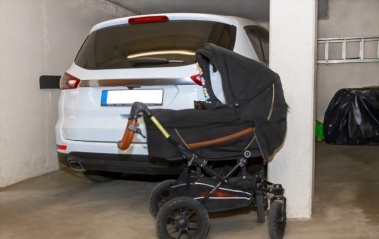 How do you keep a stroller in the garage?