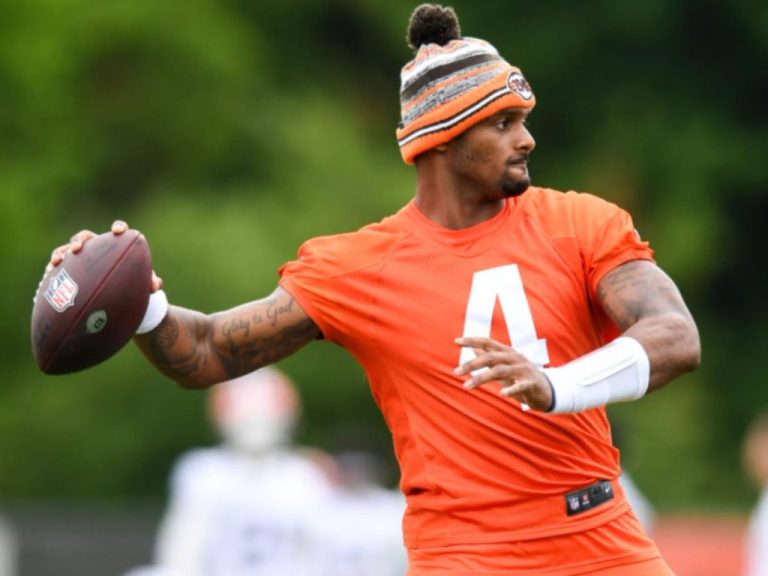 NFL suggests indefinite suspension for not less than one year for Browns DeShaun Watson, the Browns’ quarterback.